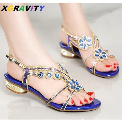 XGRAVITY Fashion Flat Summer Shoes Size 34-41 Outdoor Fashion Beach Flat Sandals Confortable Ladies Open Toe Shoes Casual Shoes
