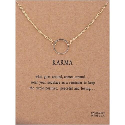 Gold Card Vintage Chain Circle Necklace Pendant Necklaces Chocker Chains Statement Necklace Women Jewelry