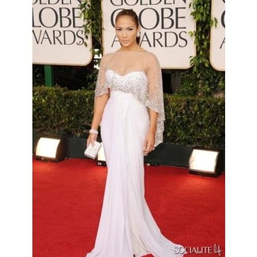 Gorgeous Sleeveless See Through Two Pieces Backless Long Mermaid Jennifer Lopez Prom 2019 Red Carpet mother of the bride dresses