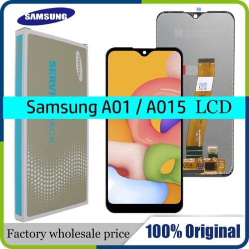 Original 5.7" LCD For Samsung Galaxy A01 A015 LCD Display With Touch Screen Digitizer A015F A015G A015DS Assembly+Service pack