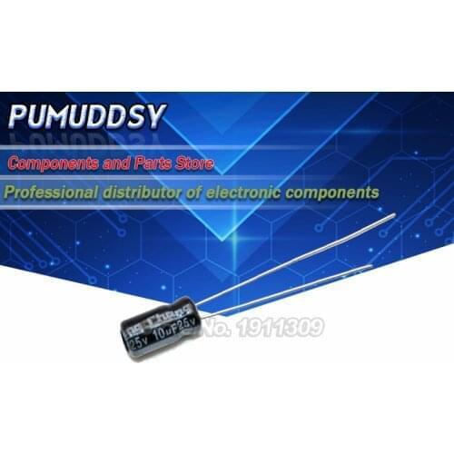 1000PCS Higt quality 25V10UF 4*7mm 10UF 25V 4*7 Electrolytic capacitor