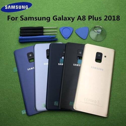 A8+ Back Battery Cover Glass Housing For Samsung Galaxy A8 Plus 2018 A730 SM-A730F Battery Door Rear Glass Case + Tools