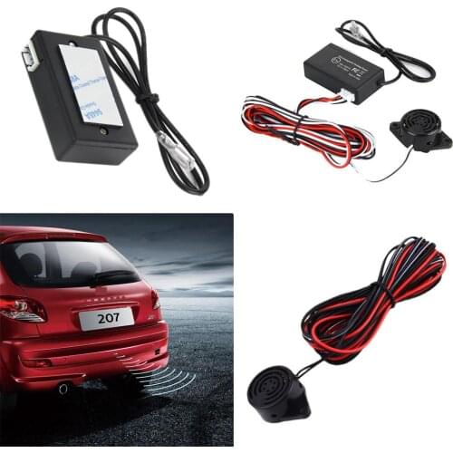 Auto Car Parking Sensor Reversing Reverse Backup Radar Electromagnetic With Buzzer Alarm No Drill No Hole Car Detector Black
