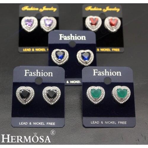 Hermosa Big Sale Specify Products Promotion Love Heart Stud Earrings For Women Christmas Gift