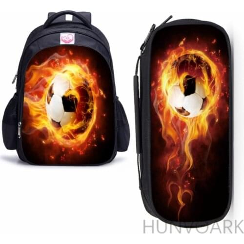 16 Inch European football 3D Printing Children School Bags Orthopedic Backpack Kids School Boys Girls Mochila Catoon Bag