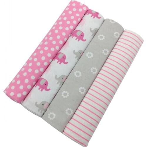 Baby Blanket 4pcs/pack 100x76cm 100%cotton Flannel Baby Blanket Receiving Newborn Colorful Cobertor Baby Bedsheet