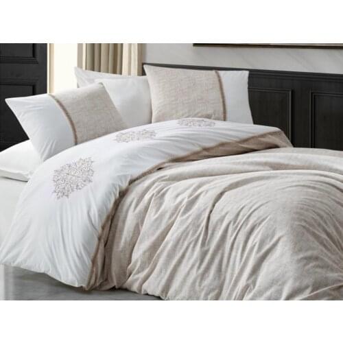 Cottonbox Embroideries Double Personality Duvet cover set Carel Coffee