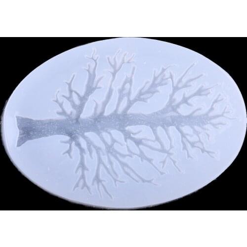 Tree Shape Crystal Pendants Fondant Cake Silicone Molds Jewelry Making Mould