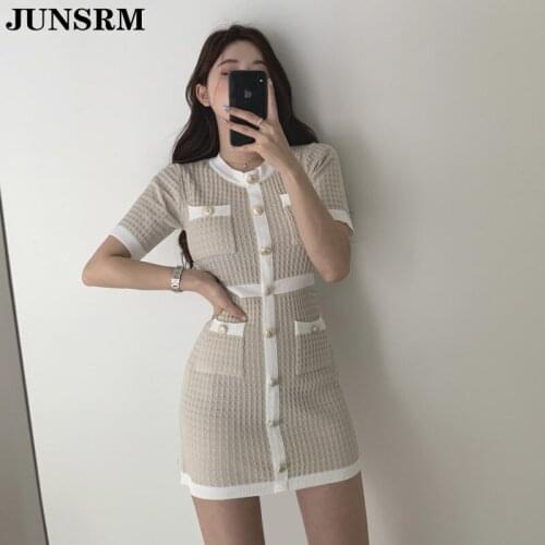 JUNSRM Summer Dresses With Buttons