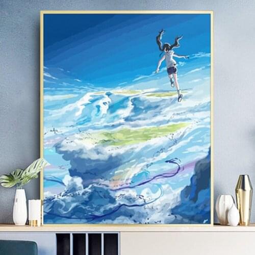 Painting By Number The son of the weather Flower Paint By Numbers For Adults Portrait Home Decor Arcylic Oil Painting Hand Paint