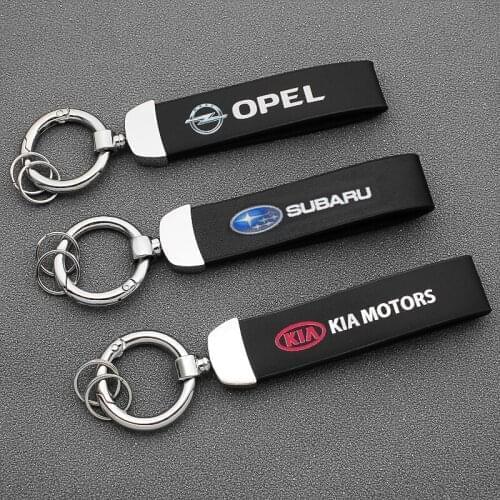 Metal+Leather Car Keychain Key Chain Car Interior For Fiat Citroen Seat Nissan Hyundai Suzuki Lexus Volkswagen Mercedes benz