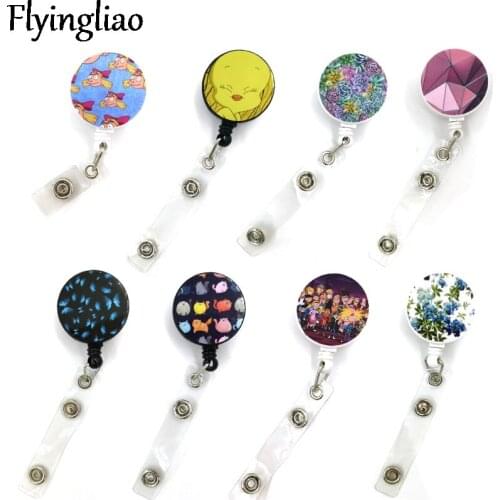 Cute Card Cover Clip Lanyard Retractable Student Nurse Badge Reel Cartoon ID Card Badge Holder accessories