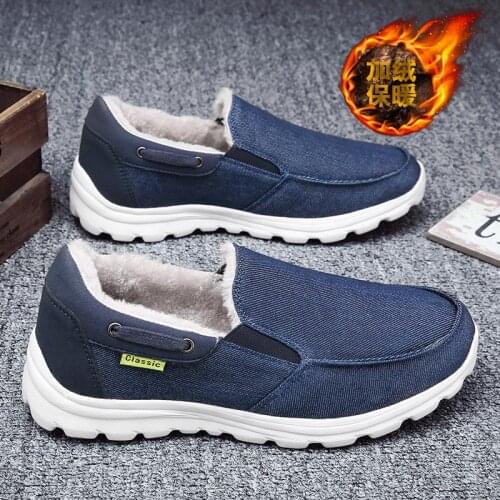 Plus Size Low Warm Men Sport Shoes Teenage Sneakers Mens Sports Shoes Mens Running Trainers Blue Fur Walking Tennis 2020 E-1019
