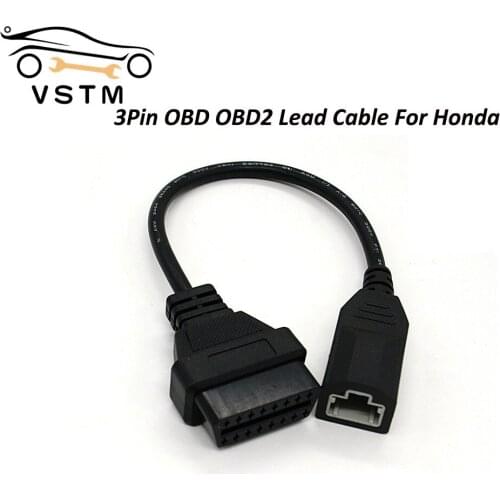 Newest OBD2 Cable for Hon*da 3pin OBD1 Adapter OBD 2 OBDII for Hon*da 3 Pin To 16 Pin Connector Compatible Diagnostic Tool