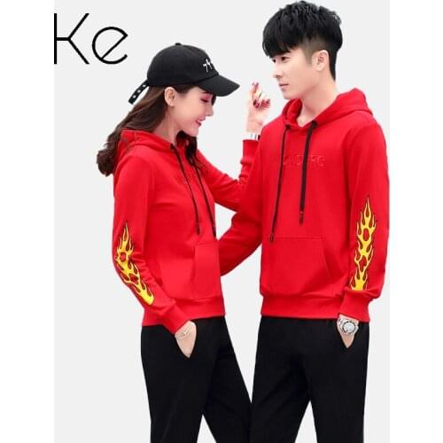 KE new 2021 tracksuit mens spring and autumn long-sleeved cotton sportswear womens casual hooded sweater sport suit men