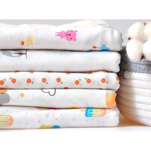 New Prints Baby Cotton Knitting Fabric by Half Meter DIY Sewing Uphostery Clothing Other Fabric Jersey Printed Cartoon Plain