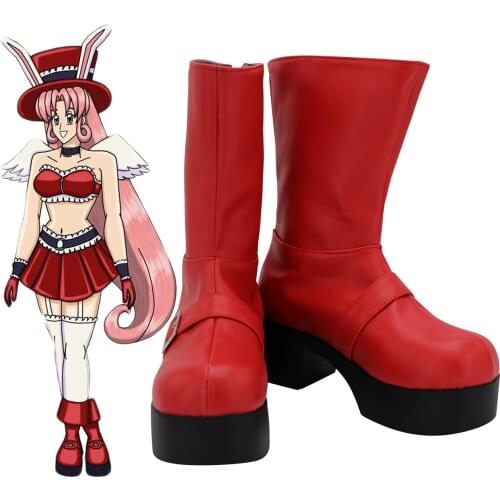 Moe Rikyo Shoes Cosplay Full Moon o Sagashite Meroko Yui Cosplay Boots Red Shoes Custom Made