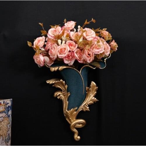 Resin wall hanging wall act the role ofing vase household wall decorative flower pot simulation flower basket wholesale