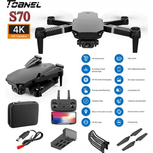 S70PRO 4K HD Dual Camera RC Quadcopter Drone Helicopter with 4K Profesional HD Camera 4K WIFI FPV Foldable Toys