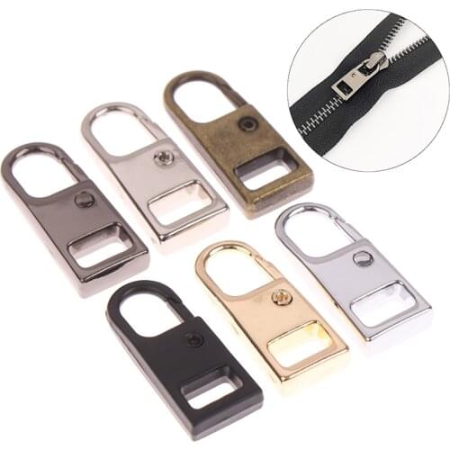 Detachable Metal Zipper Head Zipper Gold Repair Kits Zipper Pull For Zipper Slider Diy Sewing Craft Sewing Kits Metal Zip 5pcs