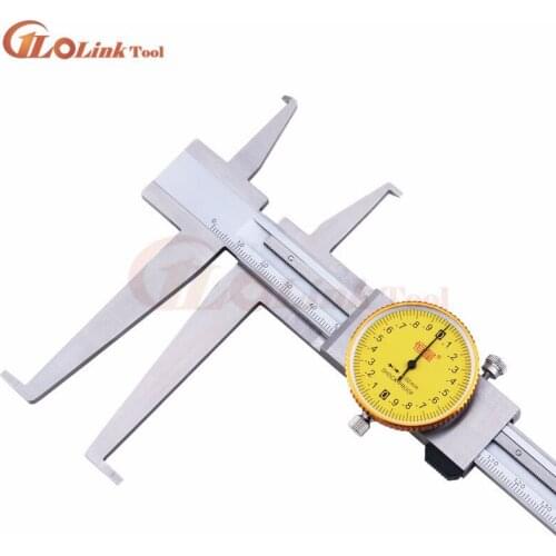 Knife-point Inside Groove 9-150mm Dial Caliper Stainless Steel Long Claws Inner Vernier Calipers Measuring Tools inside caliper