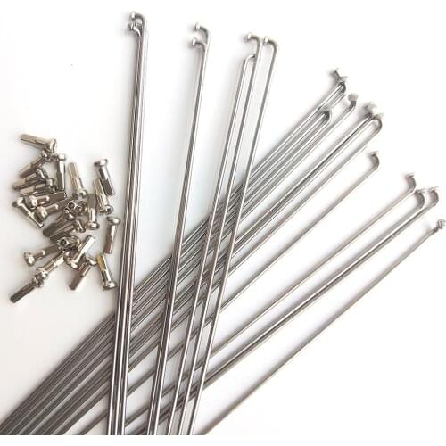 Free Nipples Pillar PSR 14 Silver Round Bicycle Spokes 14G J-bend Straight pull Radios Stainless Steel High Strength Bike Spokes