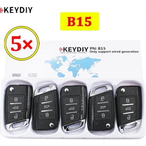 5pcs/lot KEYDIY B series B15 3 button universal KD remote control for KD900 KD900+ URG200 KD-X2 mini KD for VW MQB style