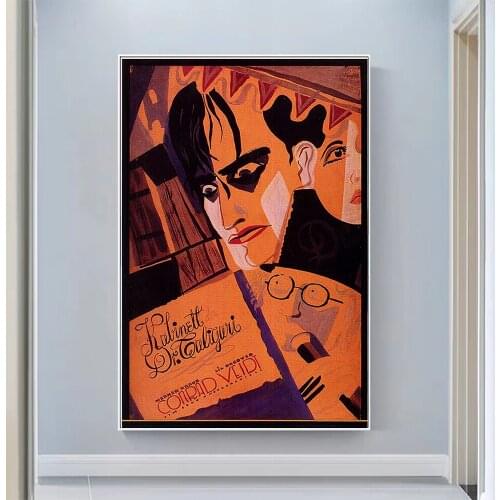 V0727 The Cabinet of Dr. Caligari Vintage Classic Movie Wall Silk Cloth HD Poster Art Home Decoration Gift