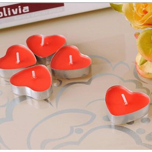 100PCS Heart-shaped Empty Aluminum Tealight Candle Wax Tins Jars Cases Containers Molds Holders for DIY Candle Making 20x20mm