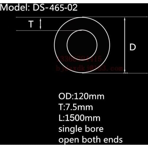99.5%Al2O3 Heat Resistant Furnace Corundum Tube OD120*ID110*L1500mm/High Temperature Laboratory Tube Furnace Use Alumina Tube