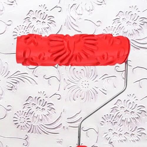 ANENG Floral Wood Pattern Painting Roller Grain Painting Rubber With Handle Wall Painting DIY Decoration Tool
