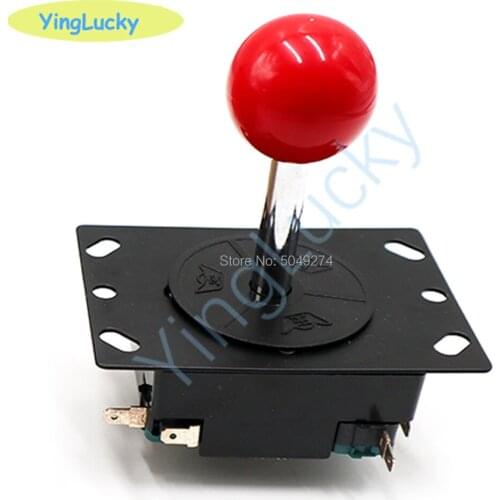 Yinglucky Arcade Joystick 4/8 way DIY Game Joystick Red Ball Fighting Stick Replacement Parts For Game Arcade Raspberry Pi
