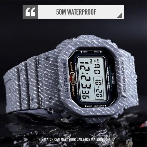 Clock Men Watch Fashion Military Wristwatches Waterproof Stopwatch Sport Bracelet Brand Alarm Electronic Mens Watches SKMEI