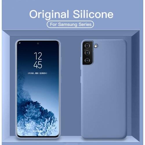 For Samsung A51 A71 S21 S20 Ultra A21S S20 FE Case Liquid Silicone Phone Case For S8 S9 S10 Plus Soft Bumper Solid Color Cover