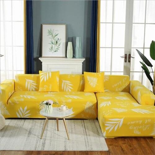 Printed Elastic Sofa Cover Spandex Modern Polyester Corner Sofa Couch Slipcover Chair Protector Living Room 1/2/3/4 Seater