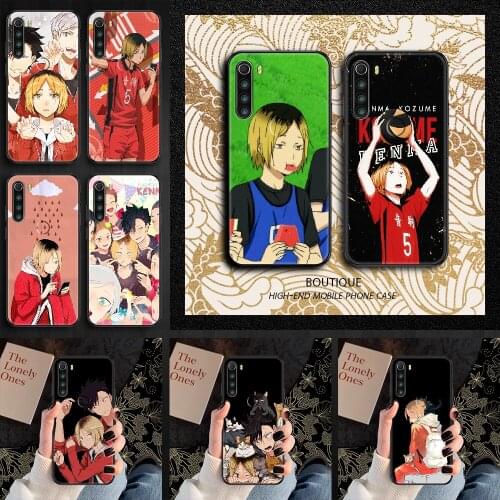 Haikyuu Kozume Kenma Phone case For Xiaomi Redmi Note 7 7A 8 8T 9 9A 9S 10 K30 Pro Ultra black luxury Etui trend cover soft
