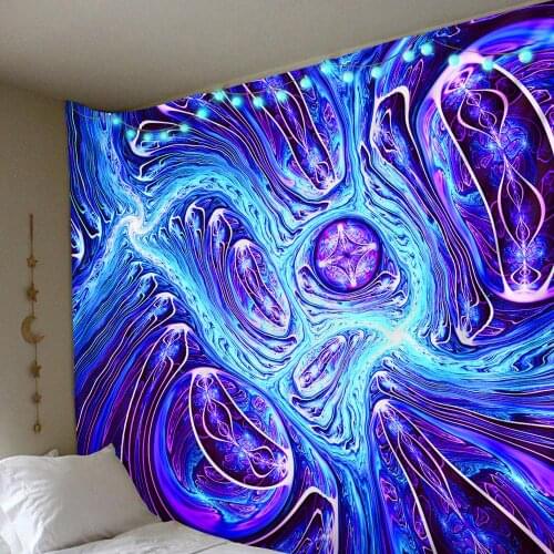 Background Wall Carpet Psychedelic Tapestry Living Room Accessories Decoration tapecaria parede T240