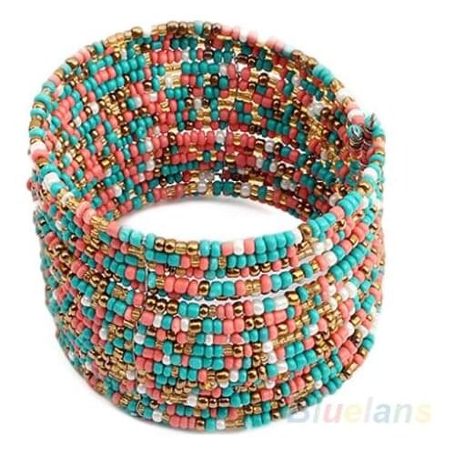 Hot Womens Fashion Bohemian Beads Bracelets Bangles 3 Colors 2017 Fashion 01QR 4MZC 7FLV BDK1