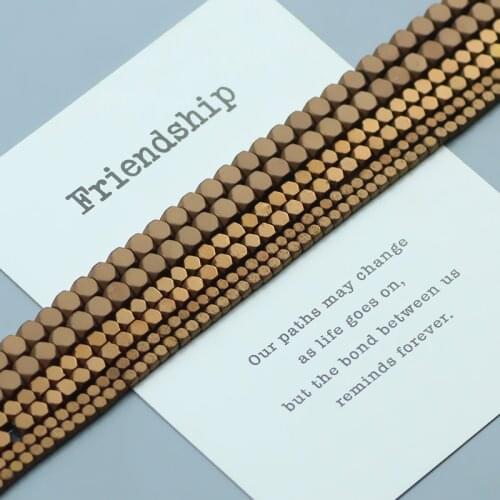 Copper Color Faceted Square Hematite Natural Stone Cube loose Spacer Beads for Jewelry Bracelet Making DIY Accessories 2 3 4mm