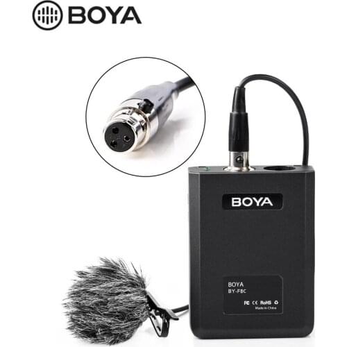 BOYA BY-F8C Professional Cardioid Condenser Lavalier Video Instrument Microphone Mic XLR Connector For DSLR Camera Vedio Record