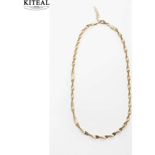 KITEAL High Quality Gold Vermeil Lady fashion necklaces 2020 Geometric ins choker Fashion Popular Luxury Jewelry
