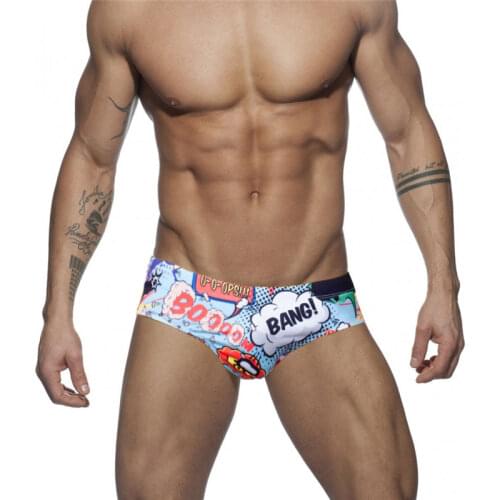 Mens Funny Swimsuits Sexy Swim Briefs Trunks Beach Shorts Swimwear Men Swimming Brief Trunk Surffing Bathing Suit Beachwear