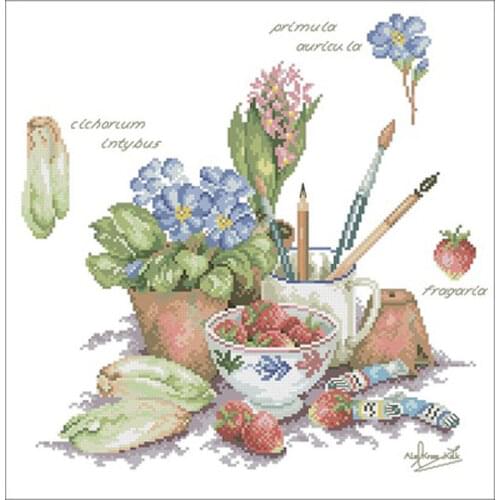 Strawberry patterns Counted Cross Stitch 11CT 14CT 18CT DIY Chinese Cross Stitch Kits Embroidery Needlework Sets