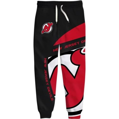 New Jersey mens Casual Pants Red Curve Arrow Print Devils Sweatpants