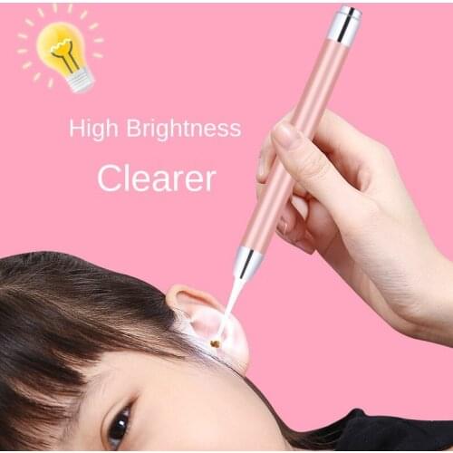 The new stainless steel luminous ear pick 7-piece set special visual ear pick for ear picking baby ear picking tool