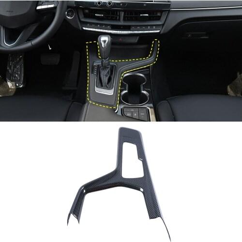 Fit for Cadillac CT4-V 2020 Car Accessories ABS Matte/Carbon Console Gear Shifter Panel Cover Trim 1pcs Left Hand