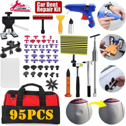Professional Car Dent Remover Tools Paintless Dent Puller Lifter Hammer PANEL Removal Glue Gun Repair Tools Kit