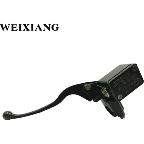 7/8" 22mm Left Motorcycle Hydraulic Brake Pump Master Cylinder Black Disc Brake Lever for 50cc 100cc 125cc Dirt Bike ATVs