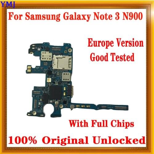 With Full Chips for Samsung Galaxy Note 3 N900 Motherboard,Original unlocked for Note 3 N9005 Mainboard with OS System