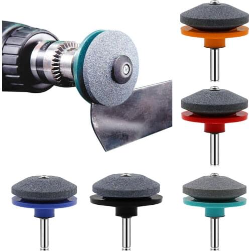 Garden Lawnmower Blade Sharpening Stone Rotary Universal Grinding Rotary Drill Cuts Lawn Mower Sharpener Tool